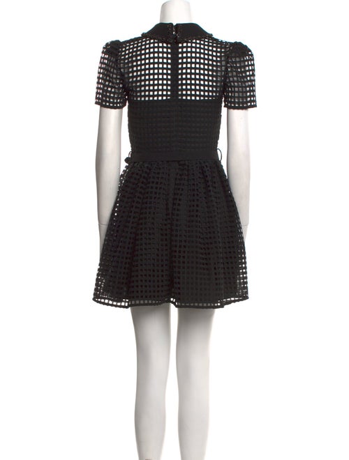 Self-Portrait Lace Pattern Mini Dress