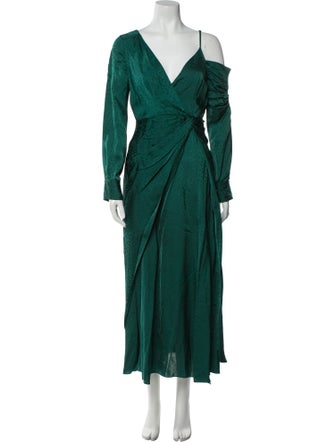 Self-Portrait V-Neck Long Dress