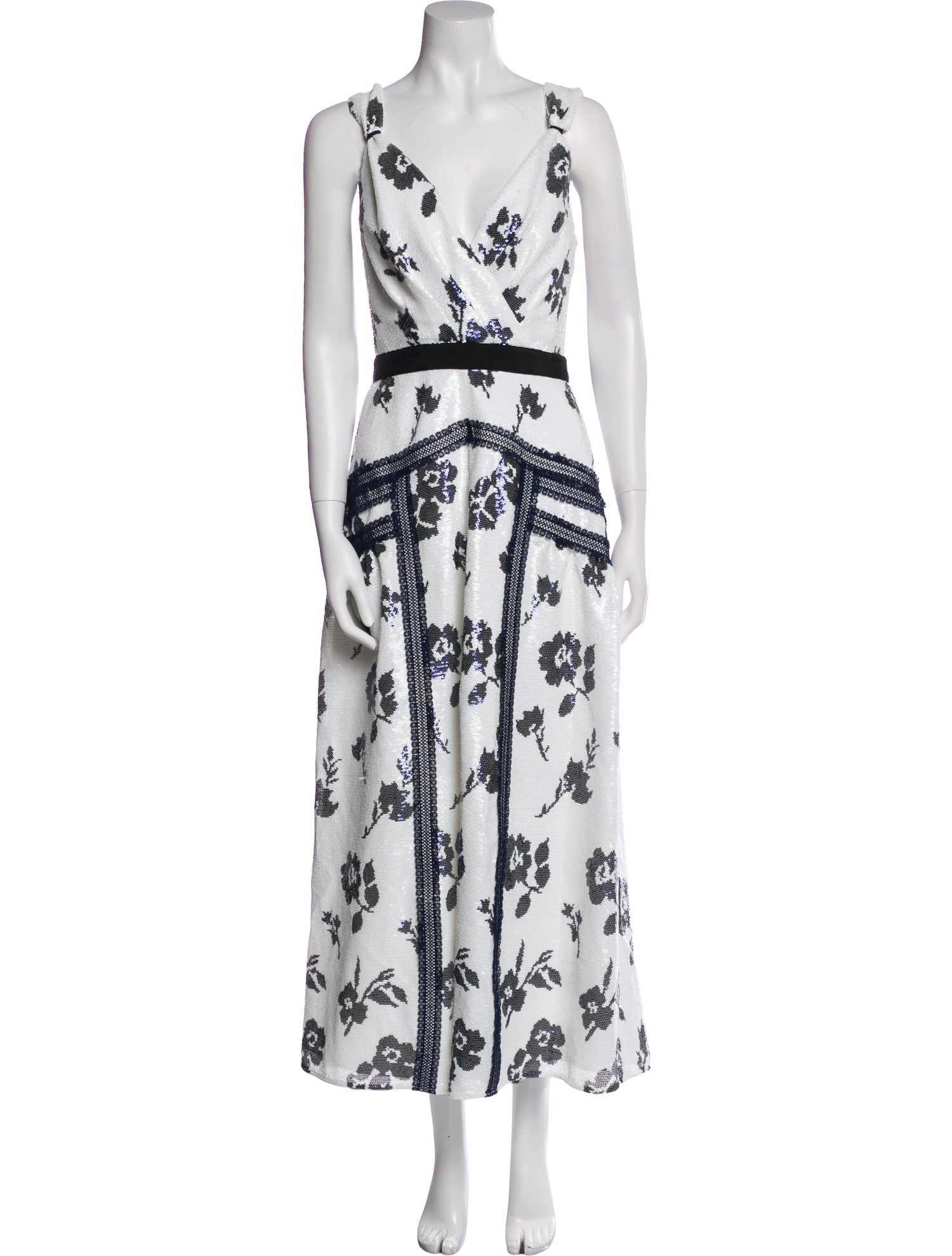 Self-Portrait Nylon Long Dress