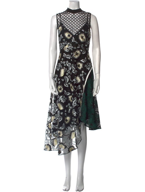 Self-Portrait Floral Print Long Dress