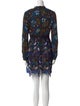 Self-Portrait Lace Pattern Mini Dress