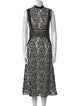 Self-Portrait Lace Pattern Long Dress