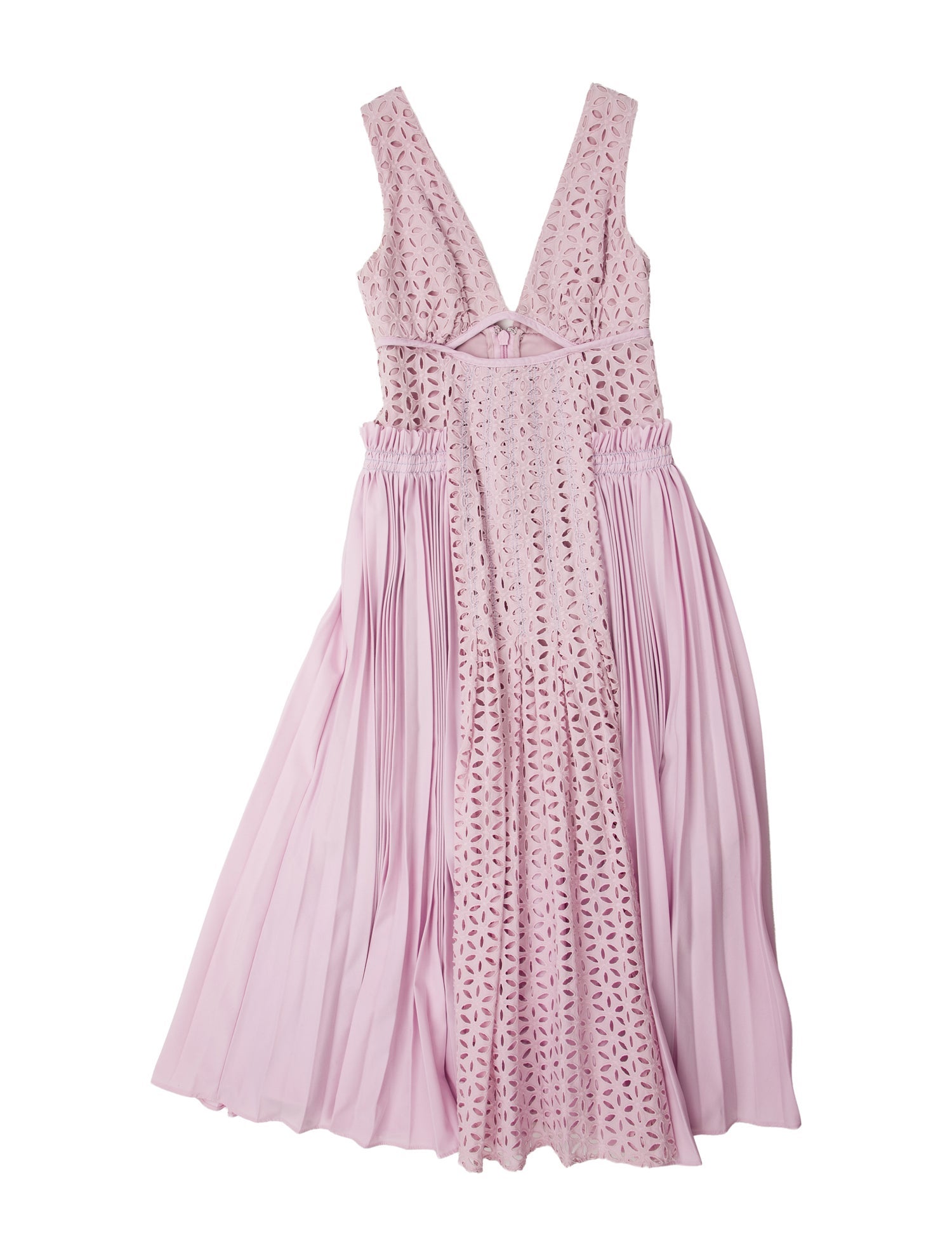 Self-Portrait V-Neck Midi Length Dress