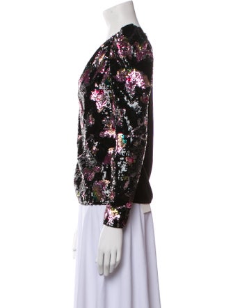 Self-Portrait Floral Print One-Shoulder Blouse