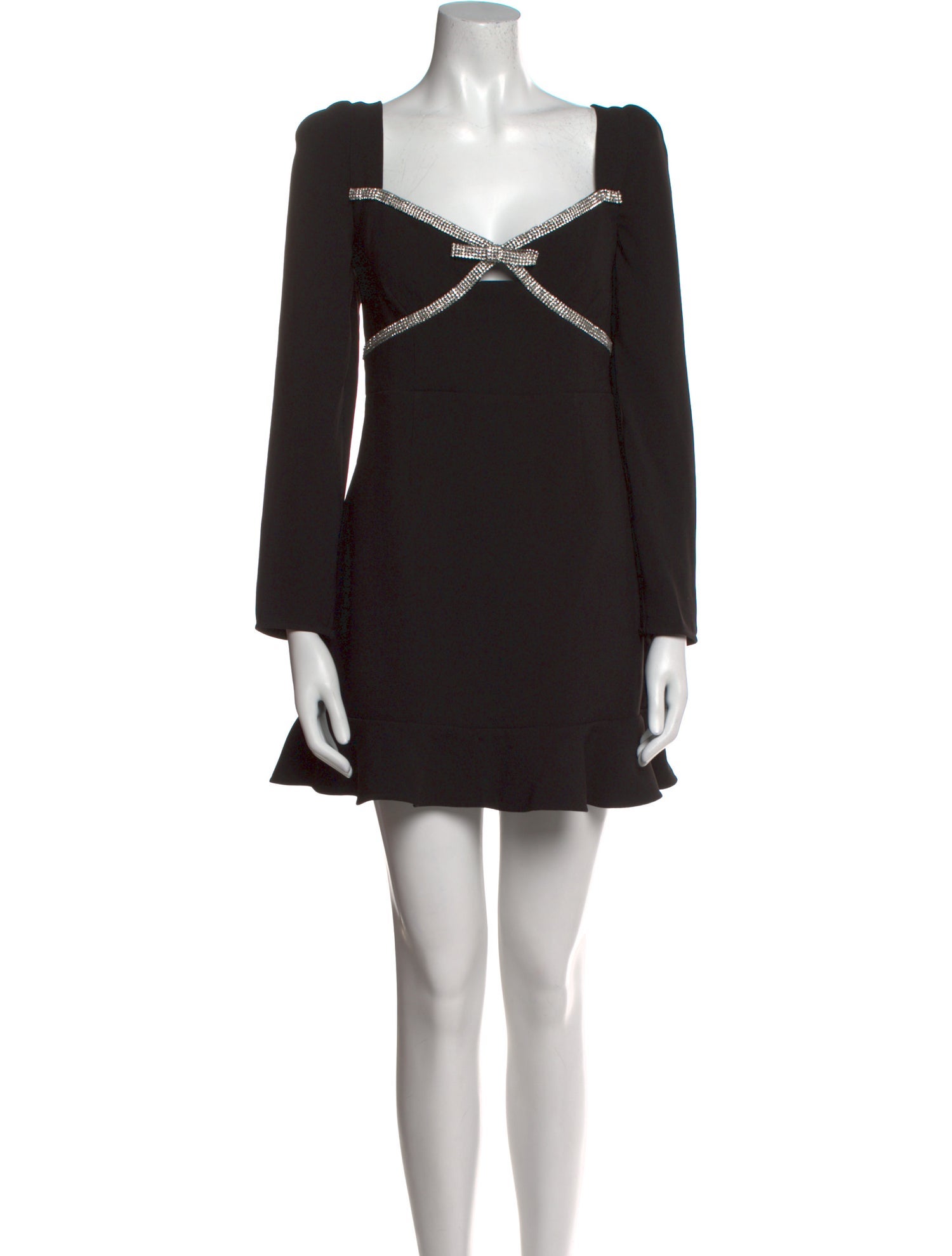 Self-Portrait V-Neck Mini Dress