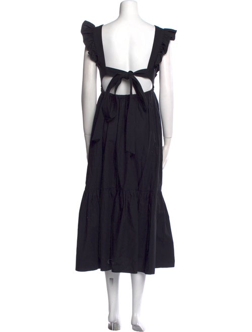 Self-Portrait Square Neckline Long Dress