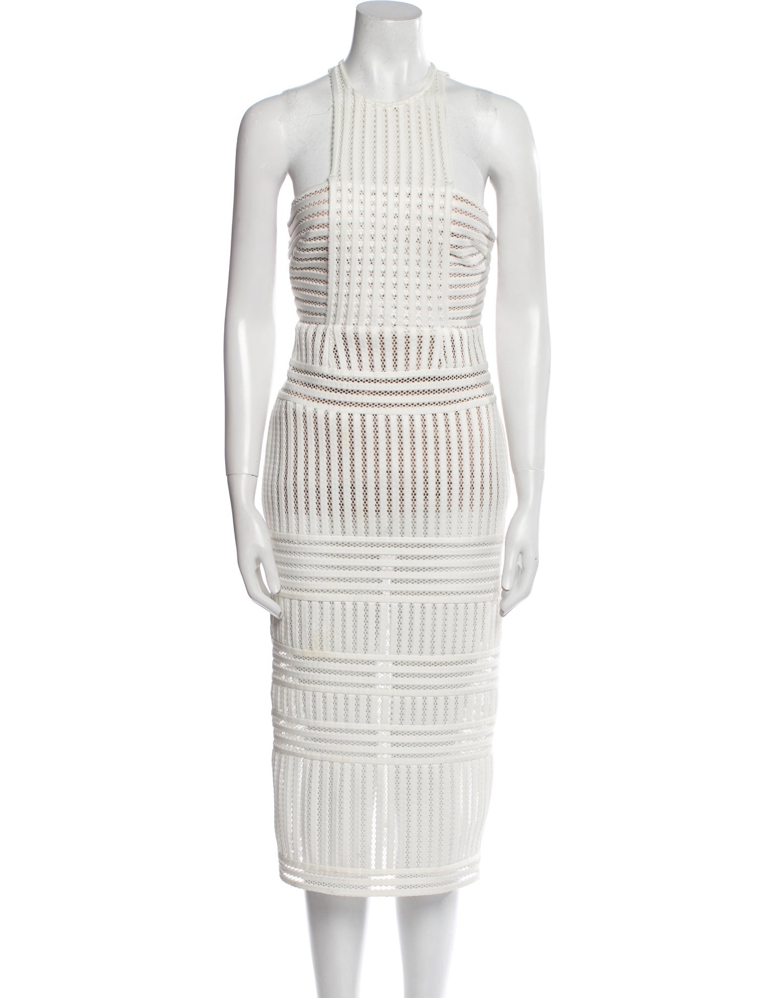 Self-Portrait Crew Neck Midi Length Dress