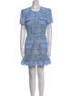 Self-Portrait Lace Pattern Mini Dress
