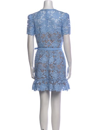 Self-Portrait Lace Pattern Mini Dress