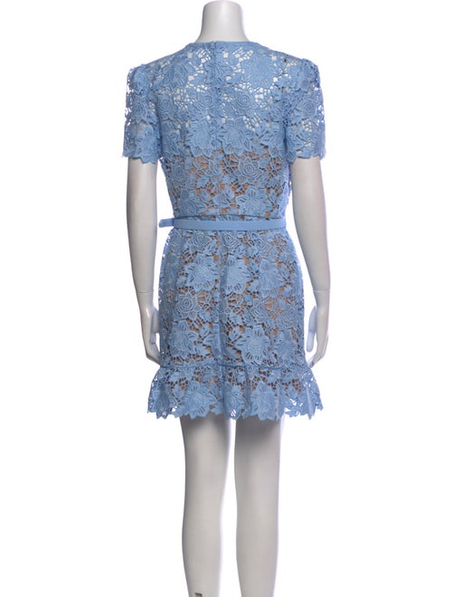 Self-Portrait Lace Pattern Mini Dress