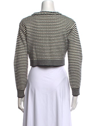 Self-Portrait Striped V-Neck Sweater