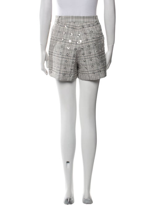 Self-Portrait Plaid Print Mini Shorts