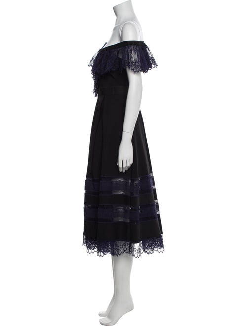 Self-Portrait Off-The-Shoulder Midi Length Dress