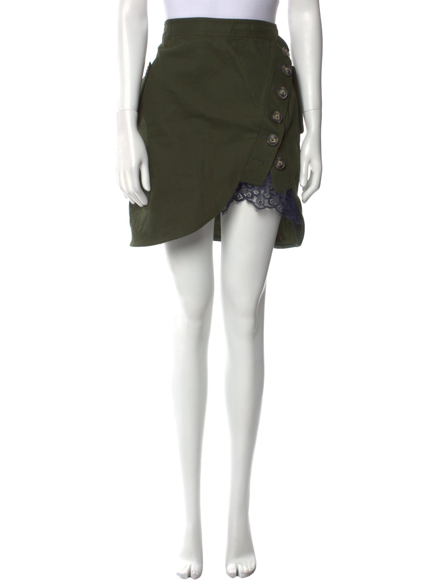 Self-Portrait Lace Trim Embellishment Mini Skirt