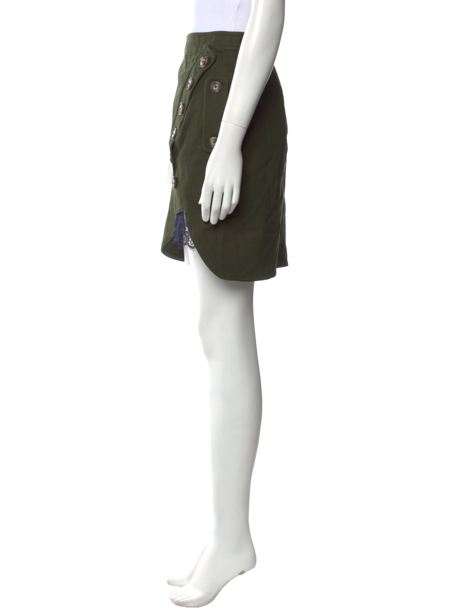 Self-Portrait Lace Trim Embellishment Mini Skirt