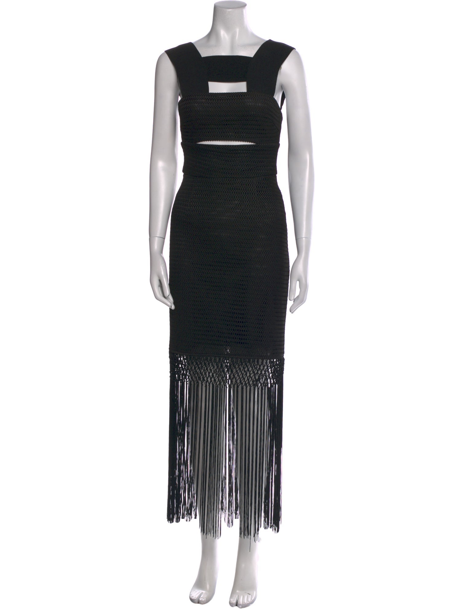 Self-Portrait Square Neckline Long Dress