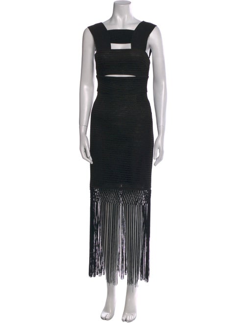 Self-Portrait Square Neckline Long Dress