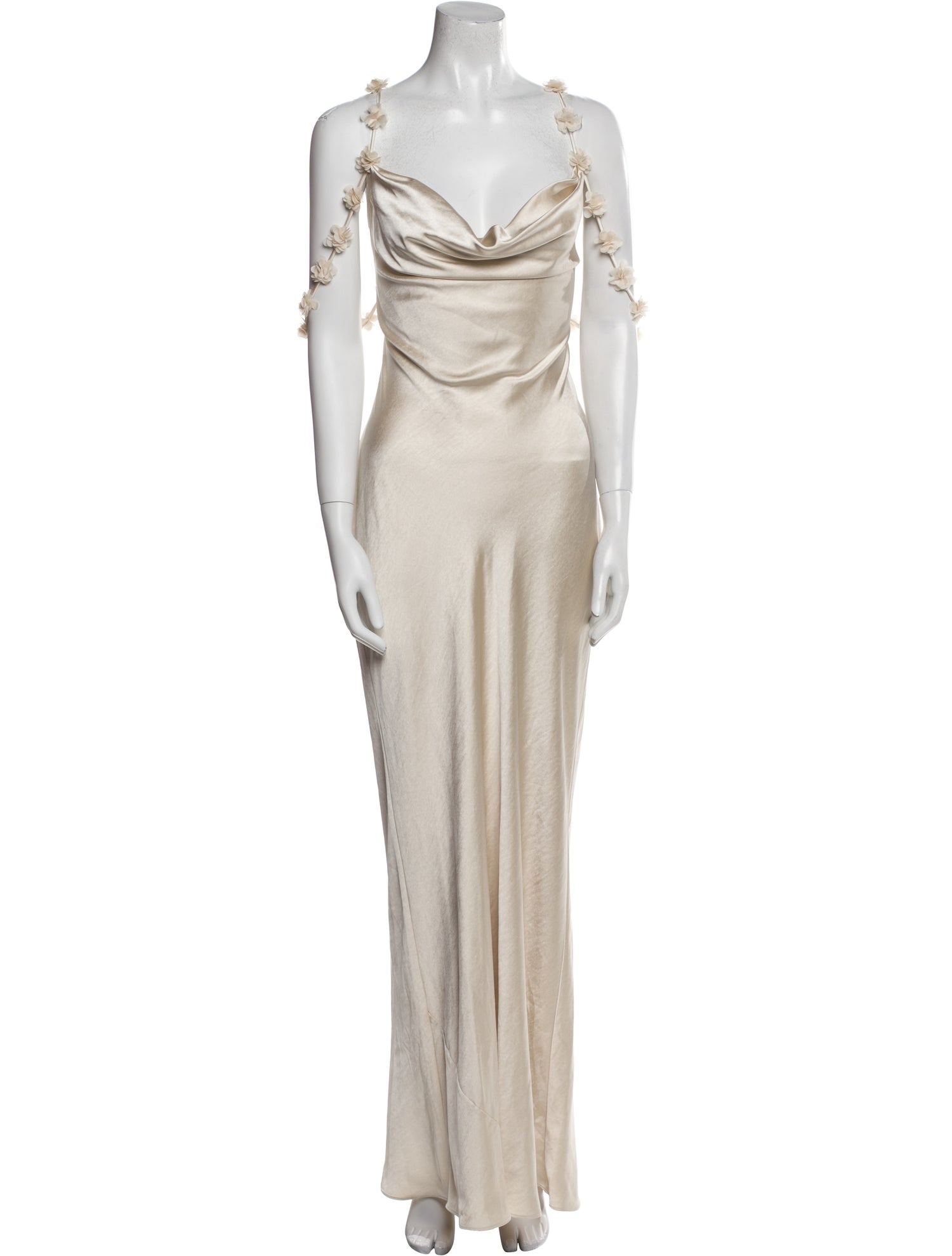 Self-Portrait Cowl Neck Long Dress