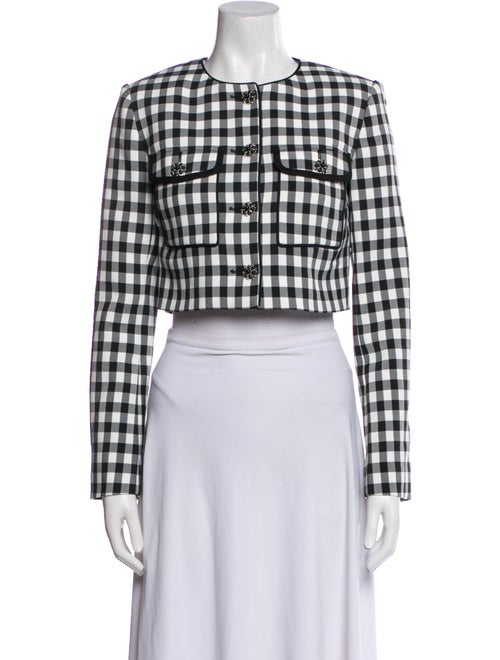 Self-Portrait Plaid Print Evening Jacket