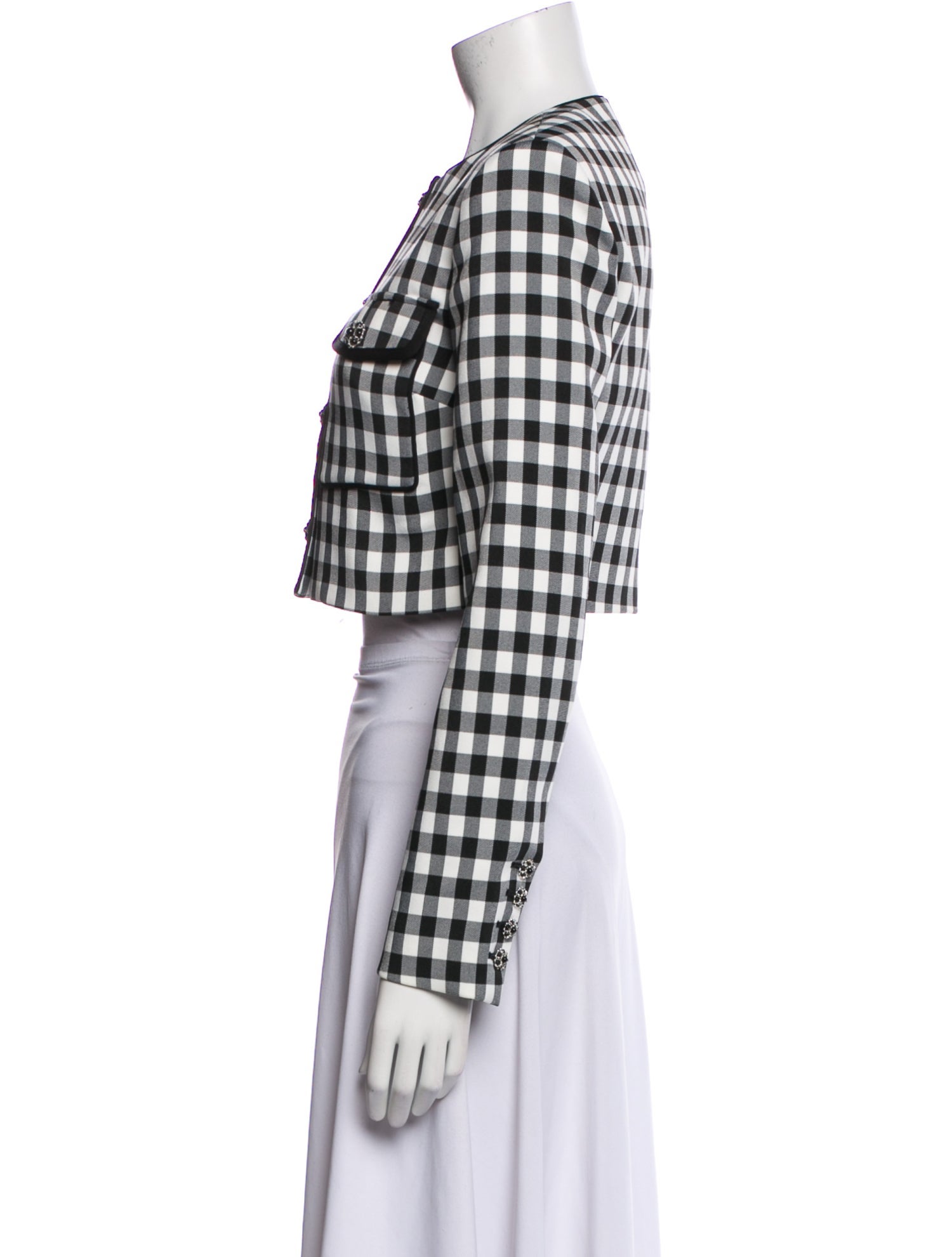 Self-Portrait Plaid Print Evening Jacket