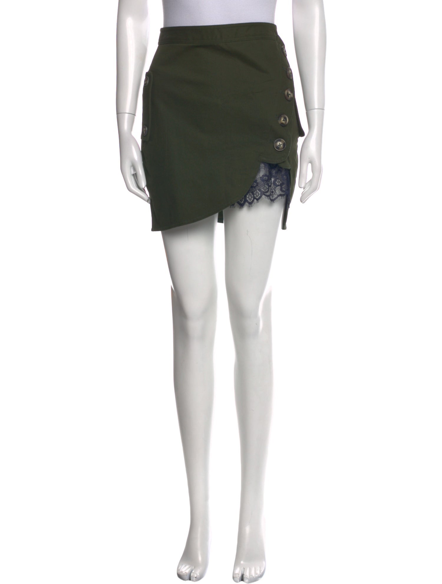 Self-Portrait Lace Trim Embellishment Mini Skirt