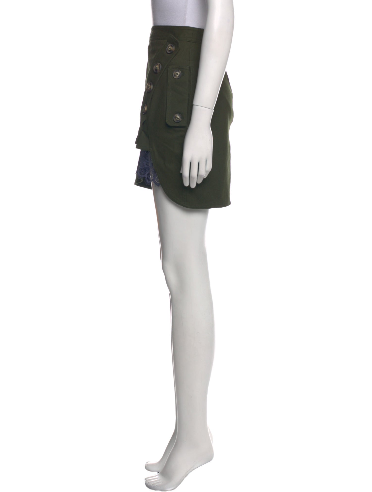 Self-Portrait Lace Trim Embellishment Mini Skirt