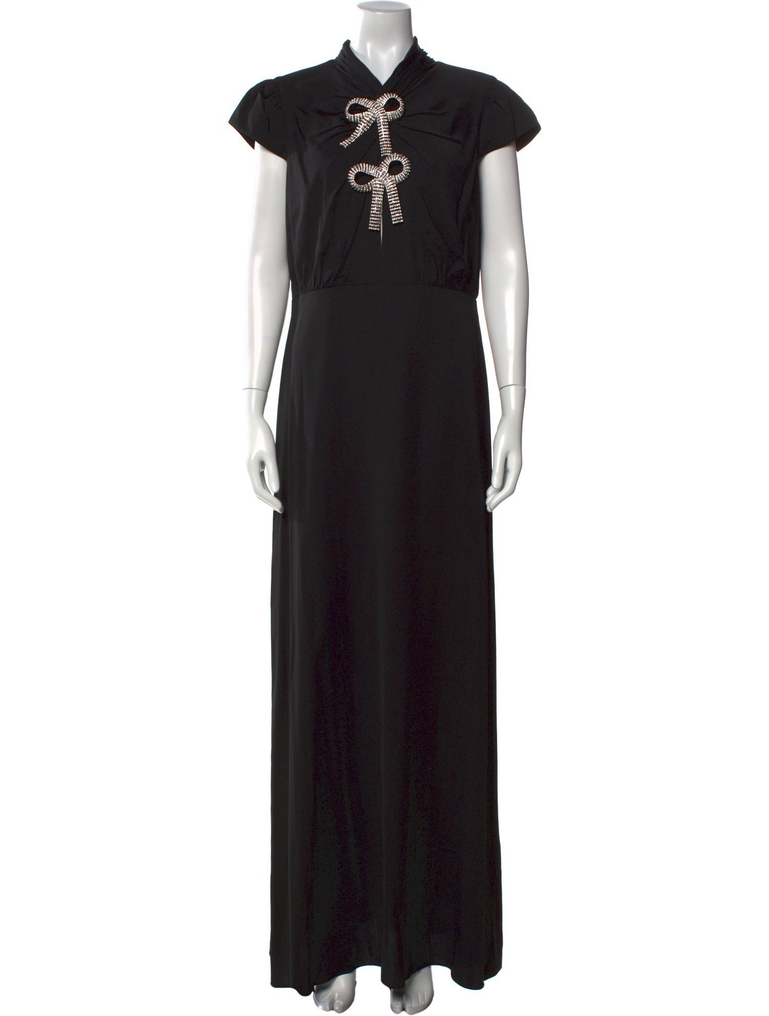 Self-Portrait Mock Neck Long Dress