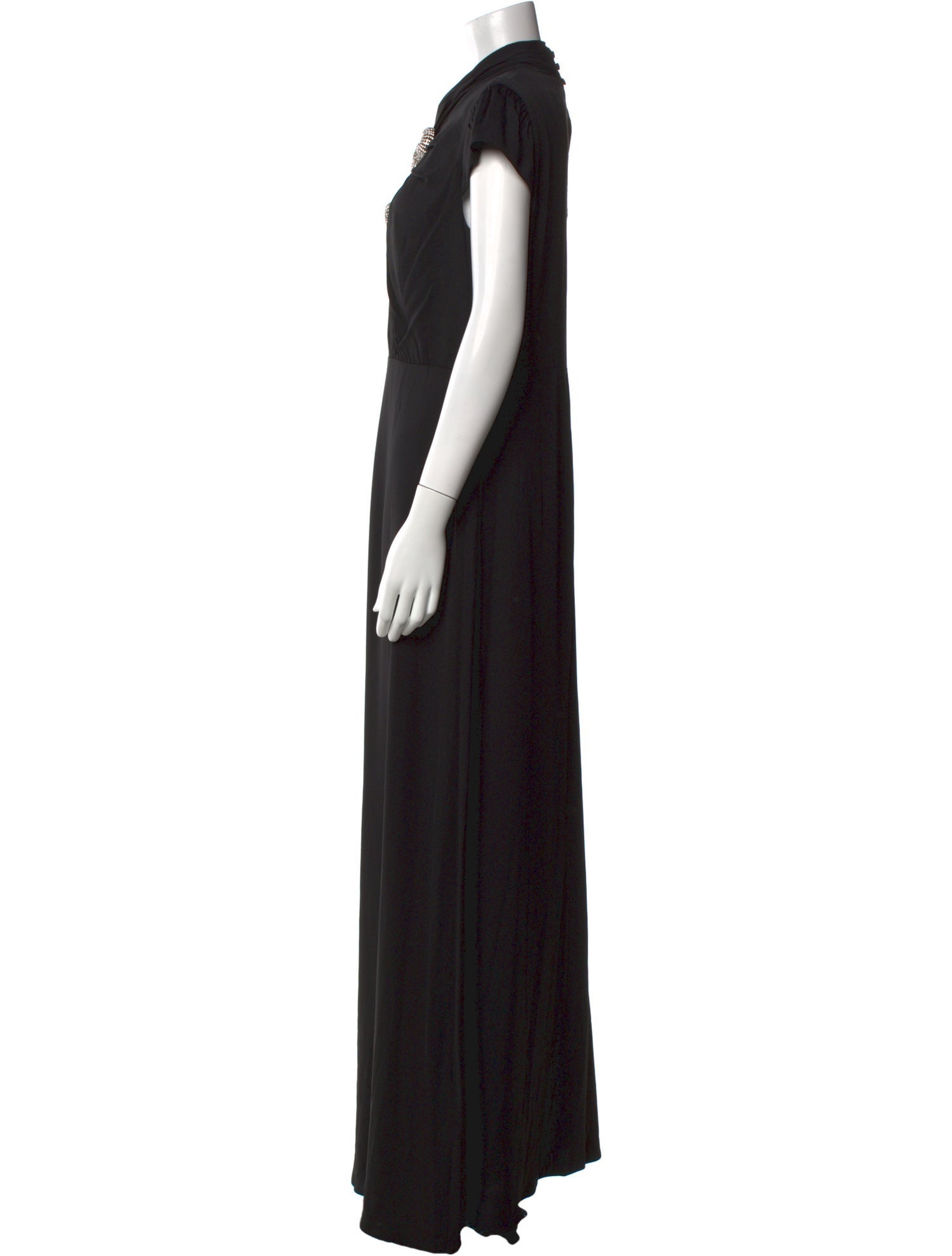 Self-Portrait Mock Neck Long Dress