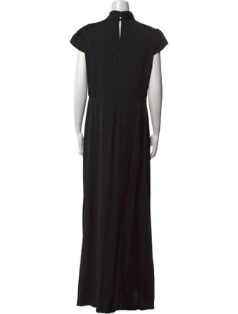 Self-Portrait Mock Neck Long Dress