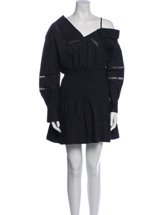 Self-Portrait V-Neck Mini Dress