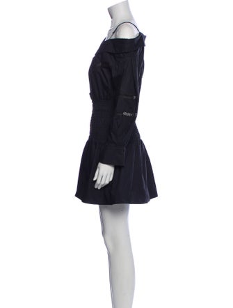 Self-Portrait V-Neck Mini Dress