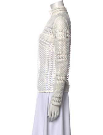 Self-Portrait Turtleneck Long Sleeve Blouse