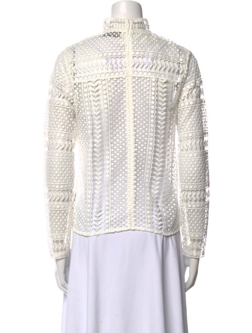 Self-Portrait Turtleneck Long Sleeve Blouse