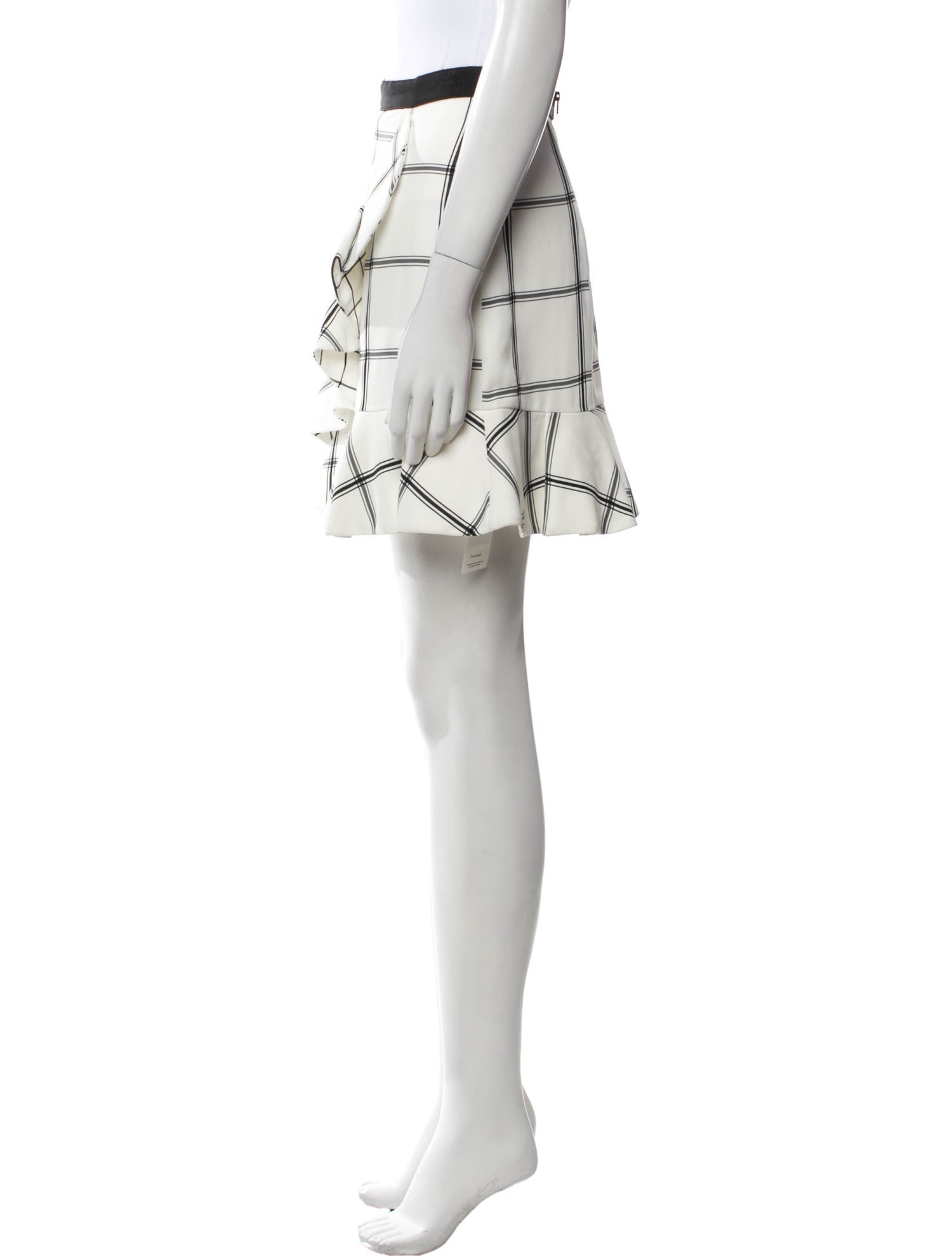 Self-Portrait Plaid Print Mini Skirt