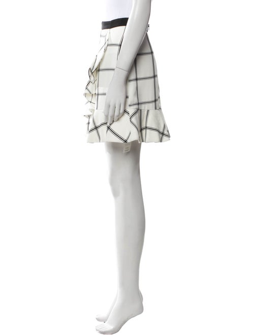 Self-Portrait Plaid Print Mini Skirt