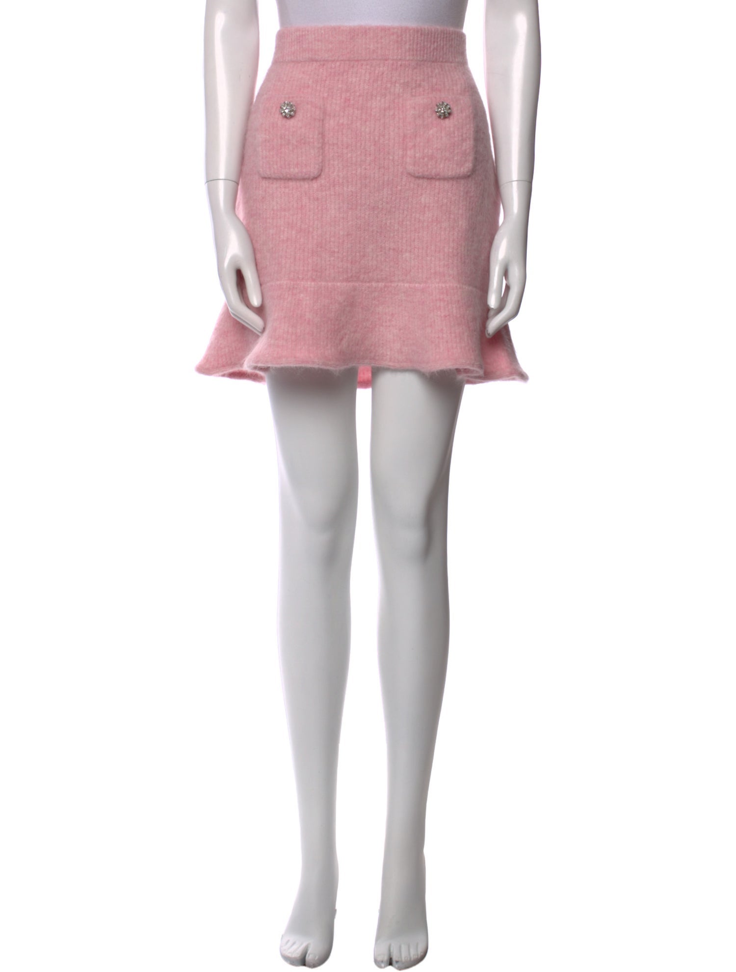 Self-Portrait Alpaca Mini Skirt