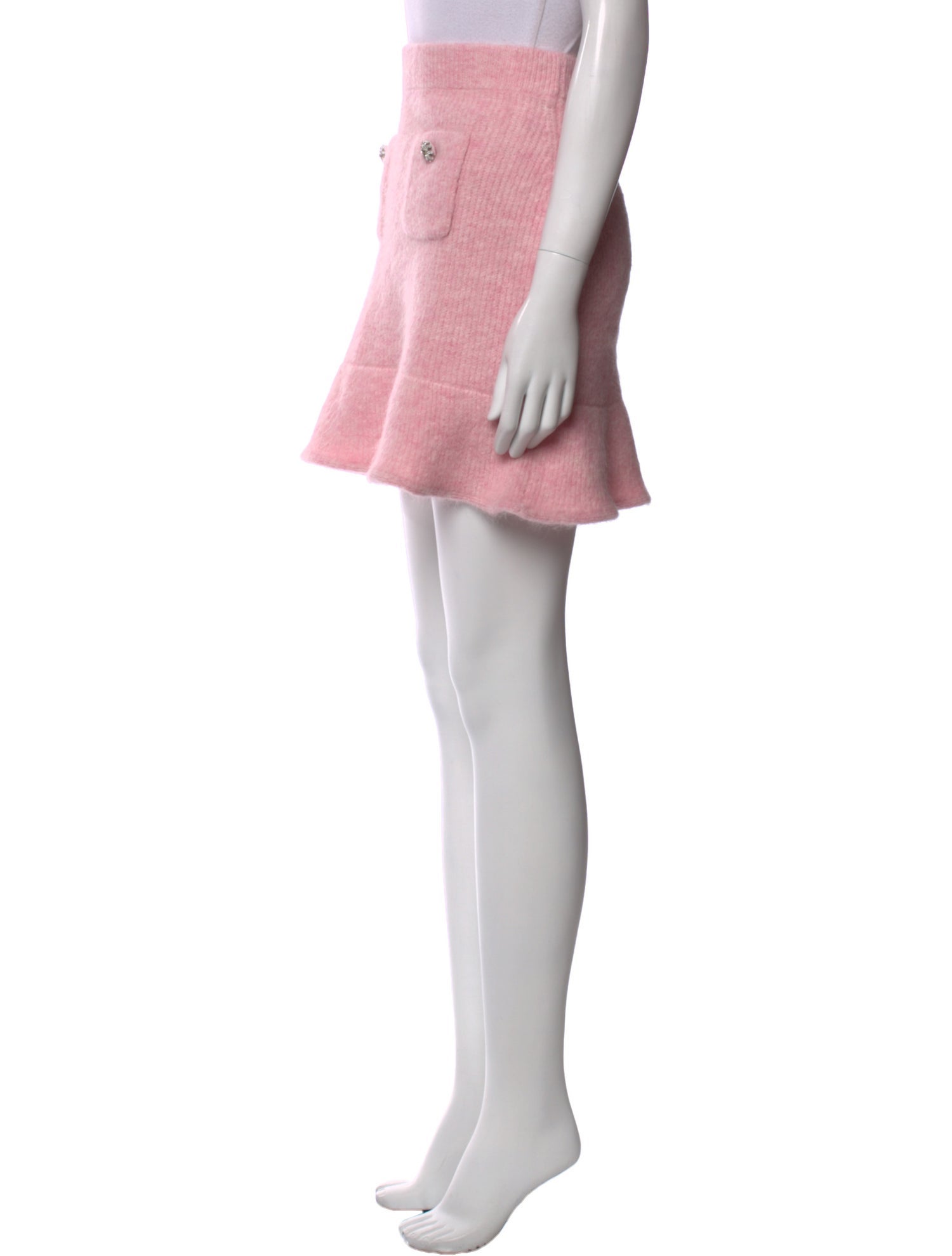 Self-Portrait Alpaca Mini Skirt