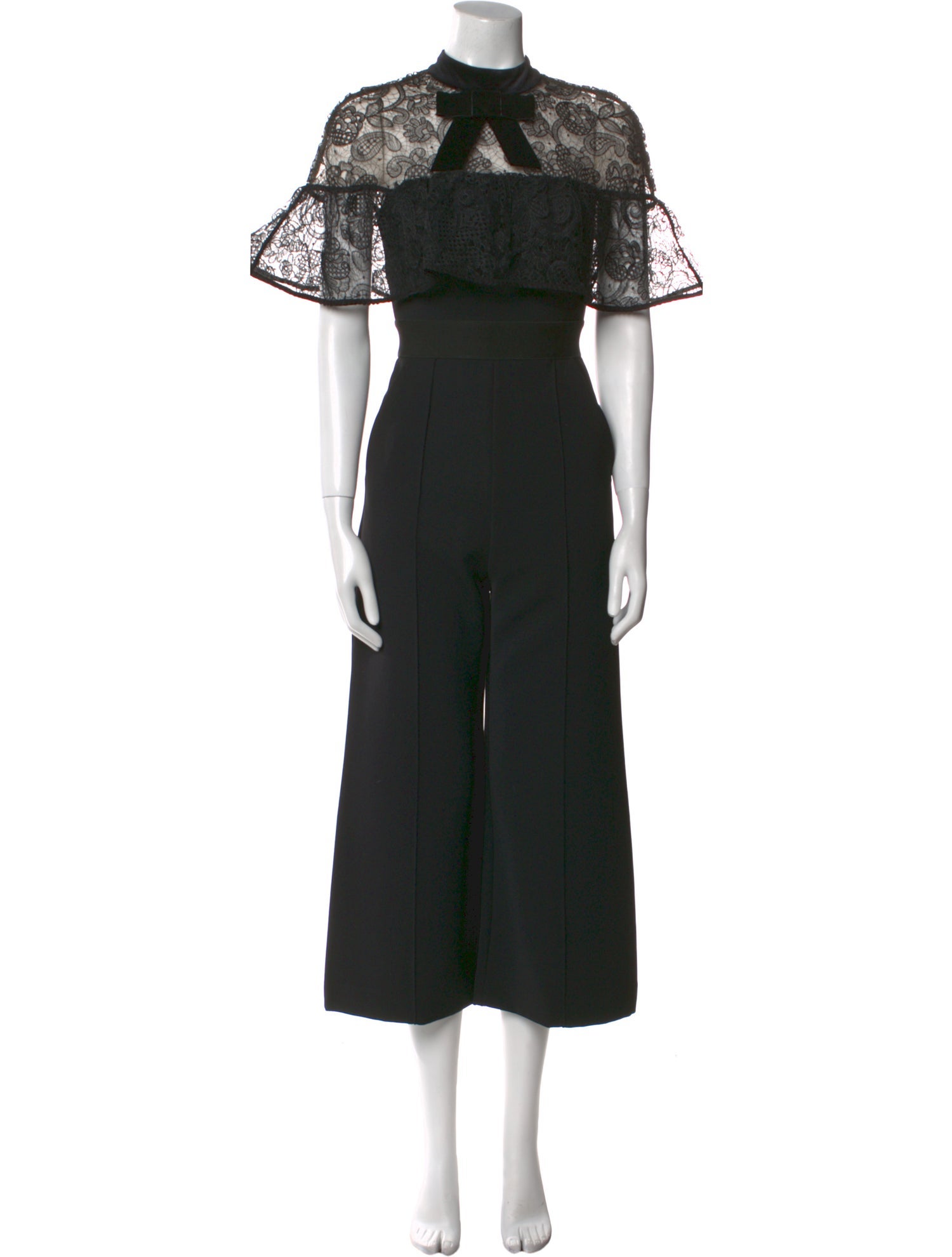 Self-Portrait Mock Neck Jumpsuit