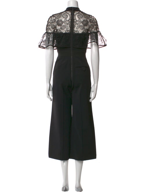 Self-Portrait Mock Neck Jumpsuit