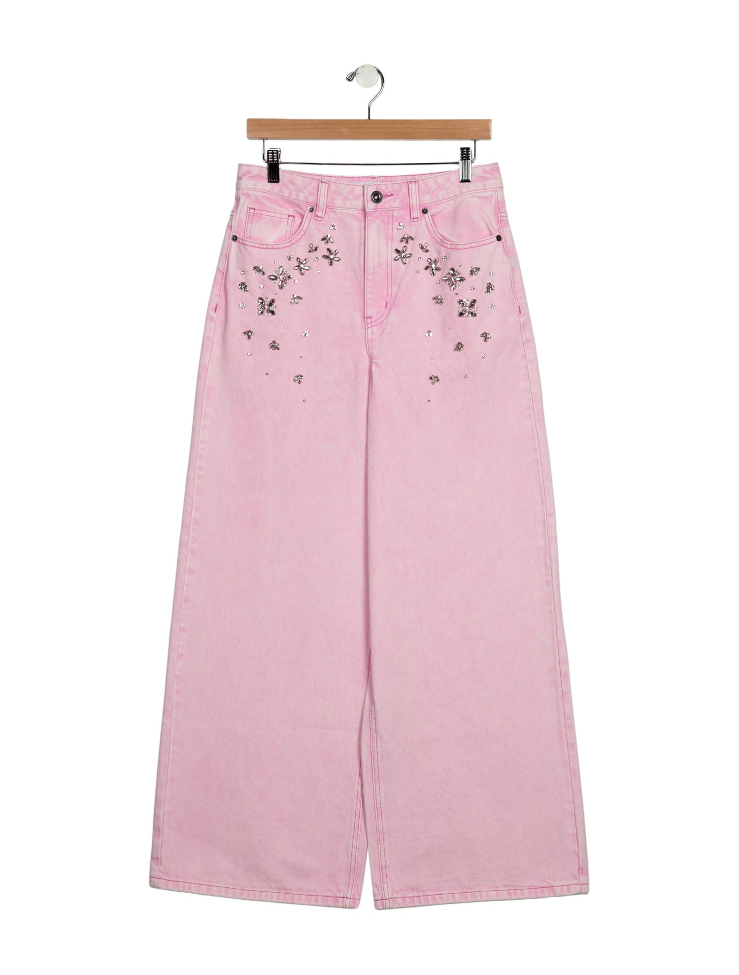 Self-Portrait High-Rise Wide Leg Jeans w/ Tags