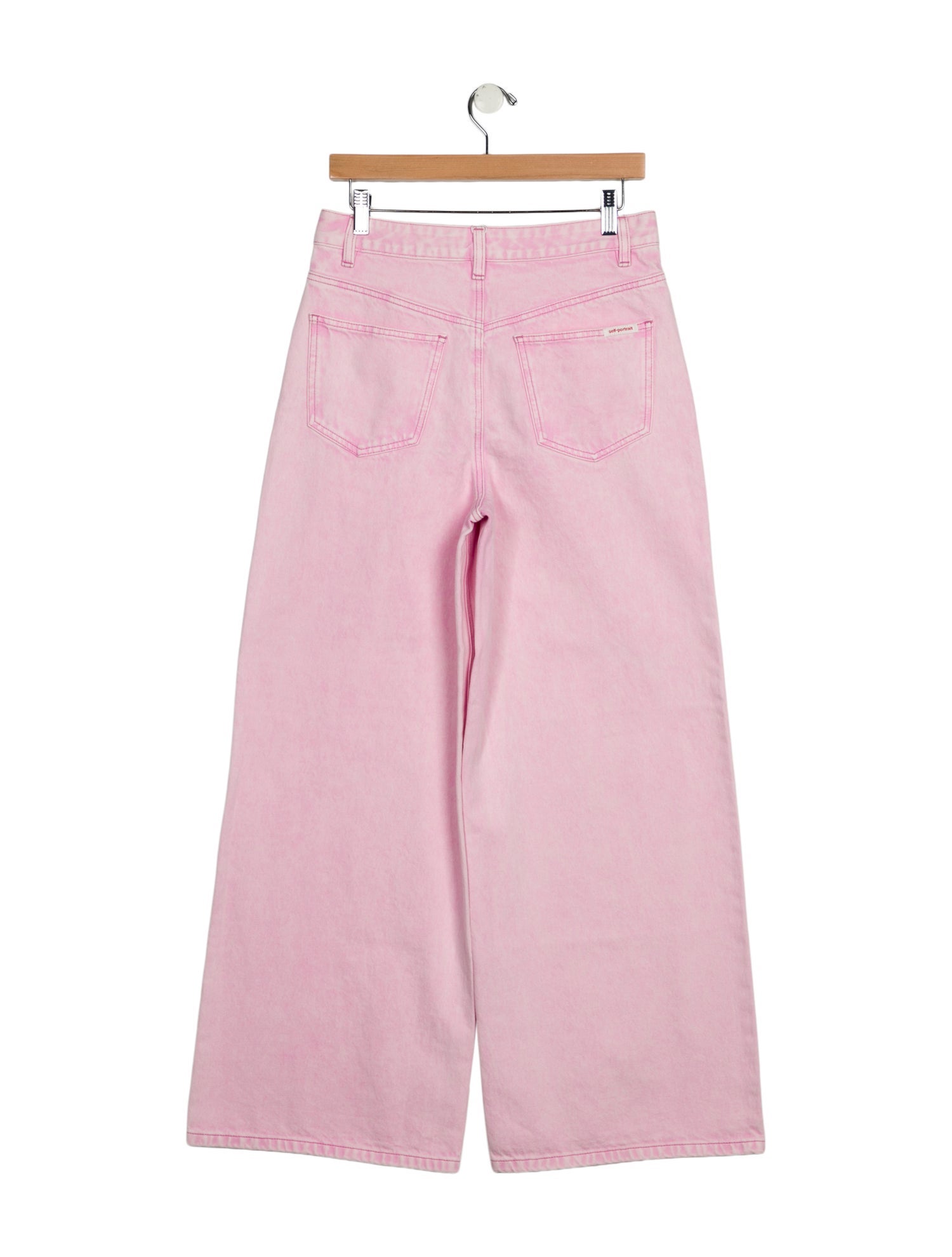 Self-Portrait High-Rise Wide Leg Jeans w/ Tags