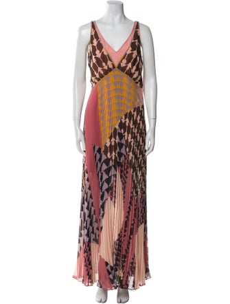 Self-Portrait Printed Long Dress