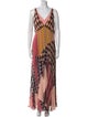 Self-Portrait Printed Long Dress