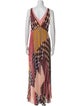 Self-Portrait Printed Long Dress