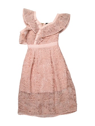 Self-Portrait Lace Pattern Knee-Length Dress