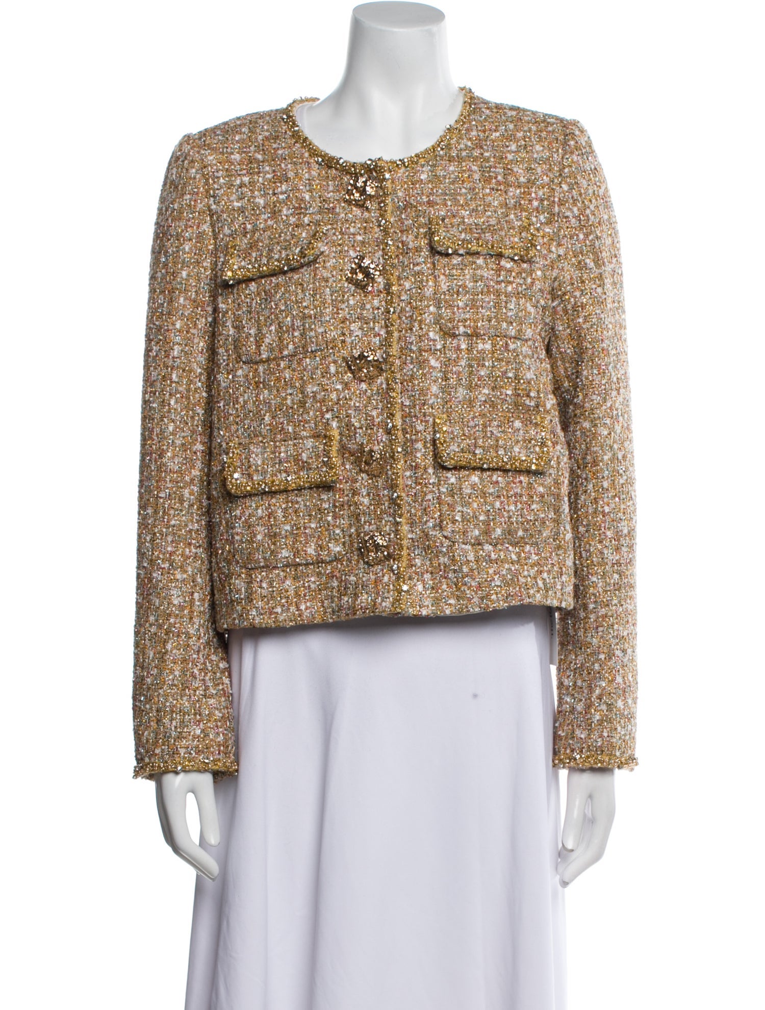 Self-Portrait Tweed Pattern Jacket