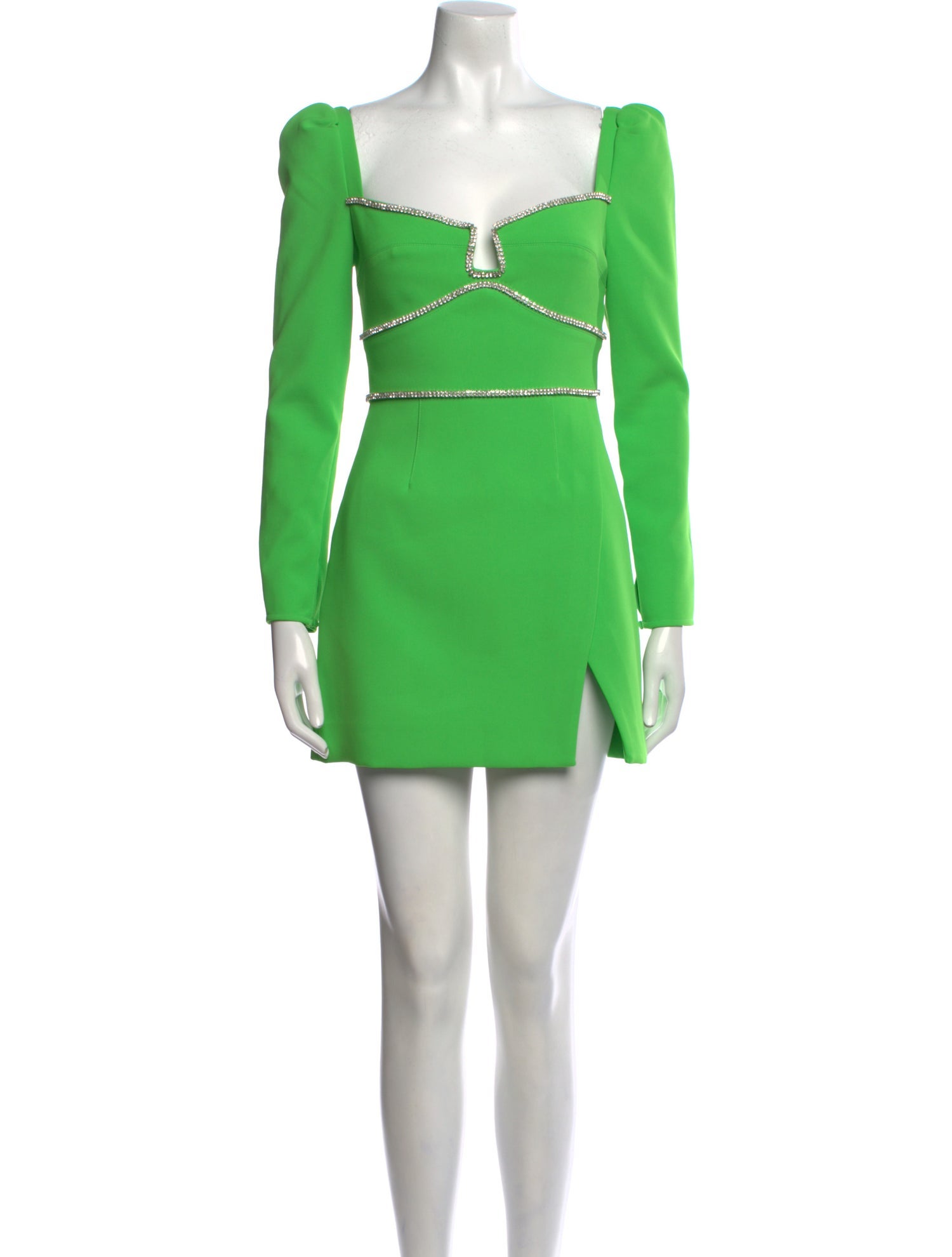 Self-Portrait Square Neckline Mini Dress