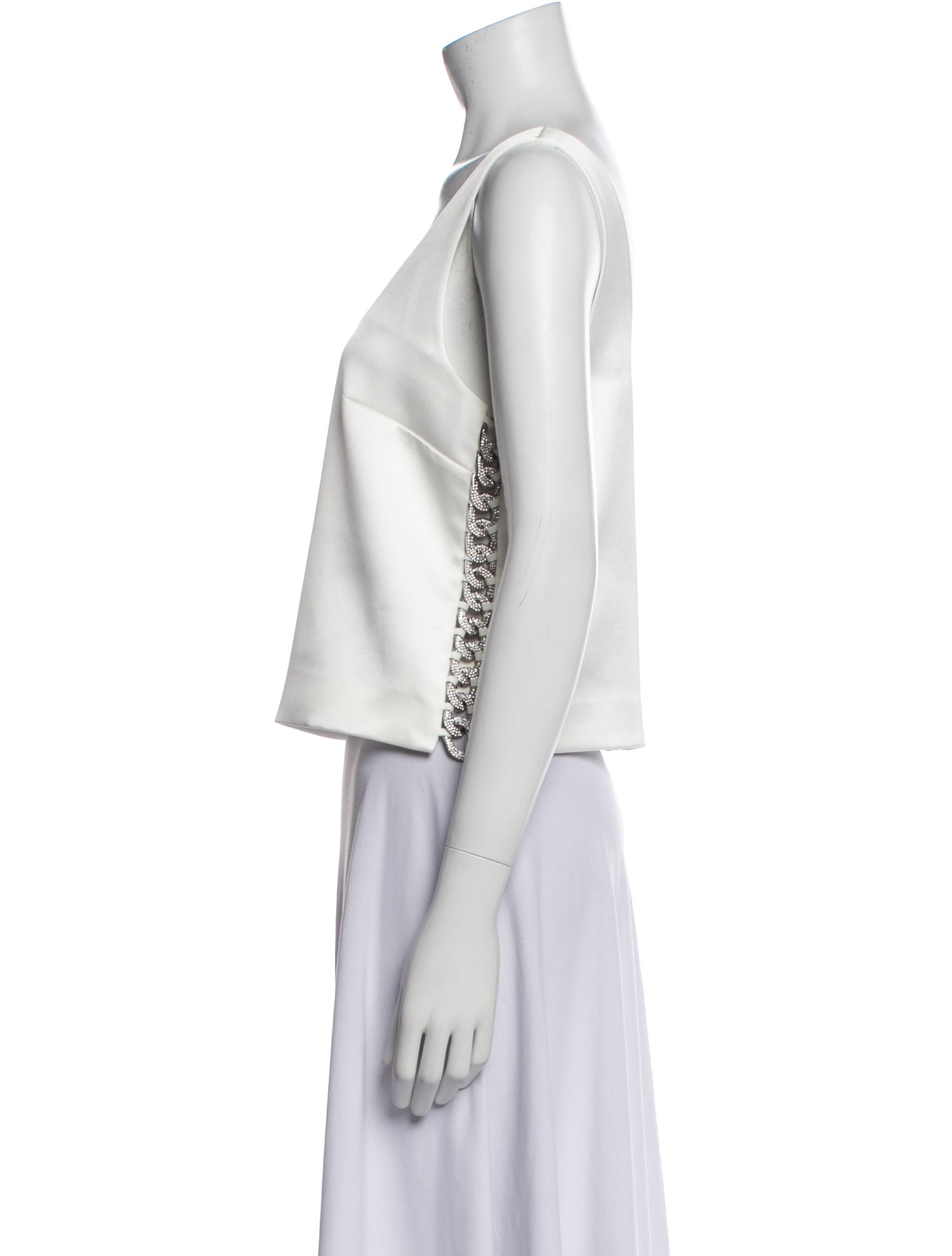 Self-Portrait Square Neckline Sleeveless Crop Top w/ Tags