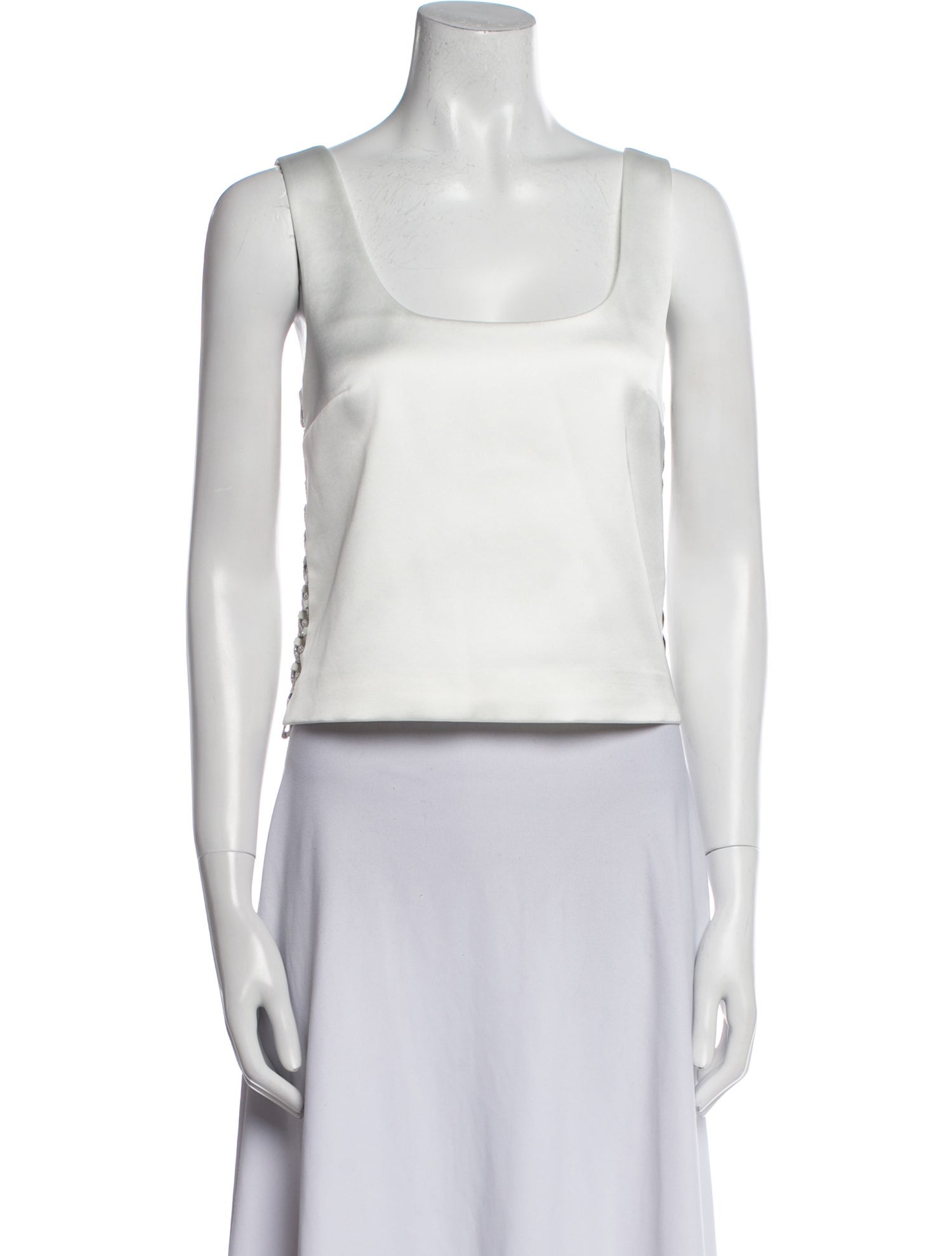 Self-Portrait Square Neckline Sleeveless Crop Top w/ Tags