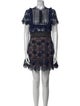 Self-Portrait Lace Pattern Mini Dress
